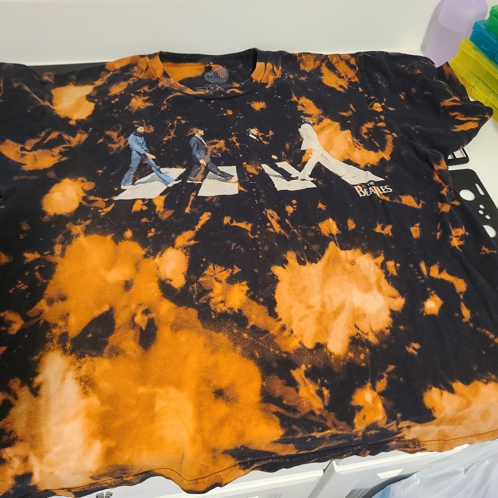 Hand acid washed Beatles shirt size xl